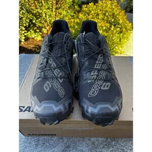 Salomon Speedcross 6 Men’s Trail Running Shoes Black/Black/Phantom Size 11 NWT